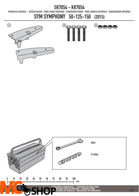 GIVI SR7054 STELAŻ KUFRA CENTRALNEGO MONOLOCK SYM SYMPHONY