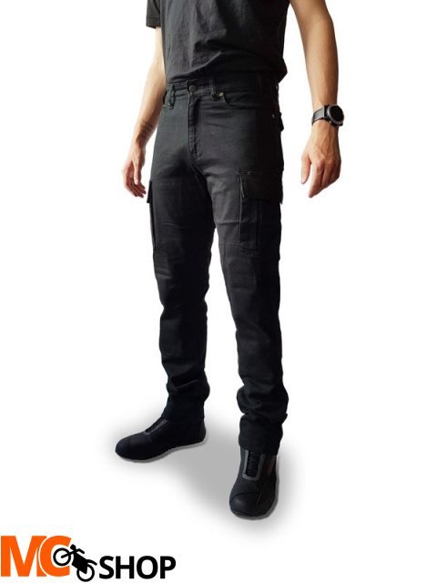 OZONE SPODNIE MOTOCYKLOWE JEANS SHADOW II BLACK