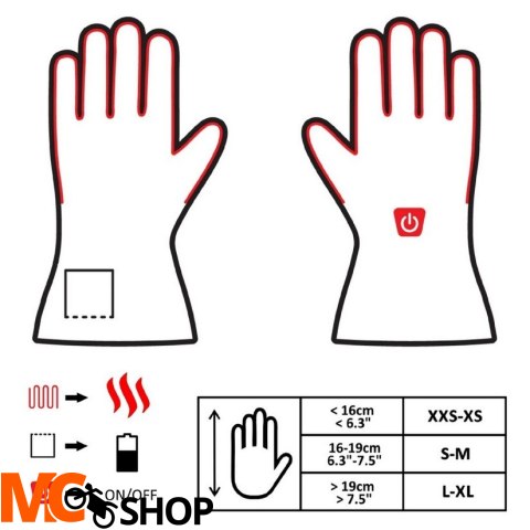 GLOVII, ogrzewane rękawice z baterią i ładowarką