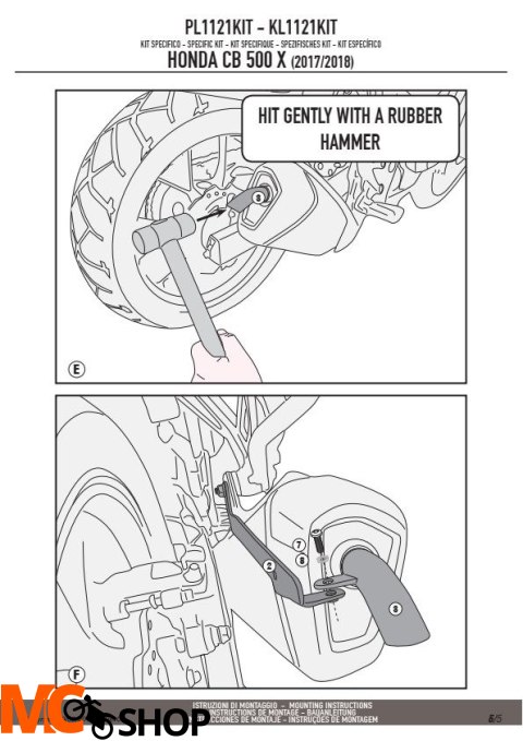 GIVI PL1121KIT ZESTAW MONTAŻOWY DO PL1121 / PL1121CAM