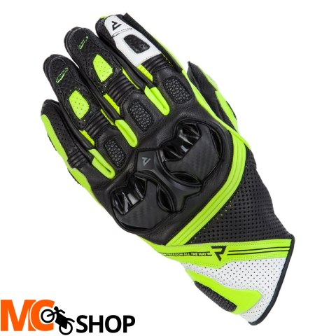 REBELHORN RĘKAWICE SKÓRZANE ST SHORT BLAC/G/FLO YE