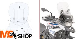 GIVI AF5127 SZYBA REGULOWANA AIRFLOW BMW F 850 GS