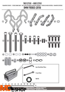 KAPPA KN5127OX GMOLE OSŁONY SILNIKA BMW F 750GS STAL