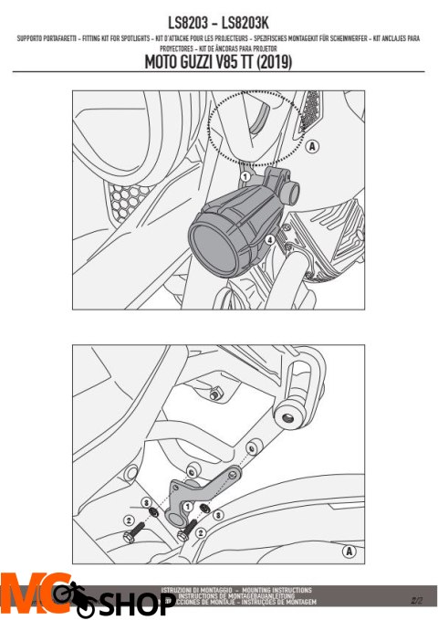 KAPPA LS8203K MOCOWANIE HALOGENÓW KS310 I KS322 MOTO