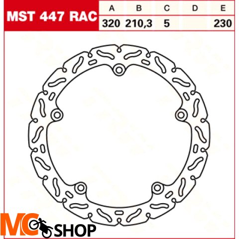 TRW Tarcza hamulcowa MST447RAC HONDA NC 700 X 670