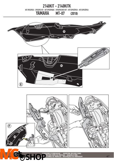 KAPPA 2140KITK ADAPTER DO STELAŻA BOCZNEGO TE2140K