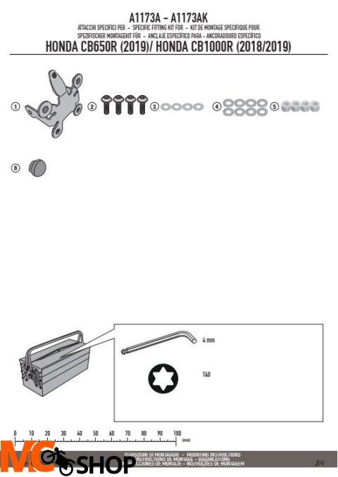 KAPPA A1173AK MOCOWANIE SZYBY 1173SK HONDA CB 1000 R