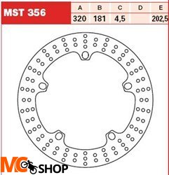 TRW LUCAS MST356 TARCZA HAMULCOWA PRZÓD BMW F800/R