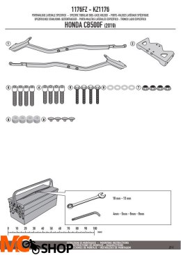 KAPPA KZ1176 STELAŻ KUFRA CENTRALNEGO HONDA CB 500F