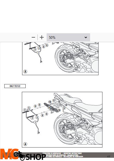 KAPPA TE2122K STELAŻ POD SAKWY BOCZNE YAMAHA MT-09