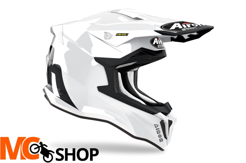 AIROH KASK OFF-ROAD STRYCKER COLOR WHITE GLOSS