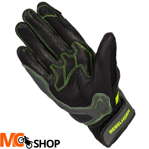 REBELHORN RĘKAWICE SKÓRZANE LADY FLUX II BL/FLO YE