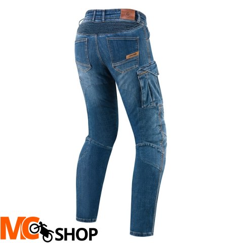REBELHORN SPODNIE MOTOCYK JEANS VANDAL DENIM BLUE