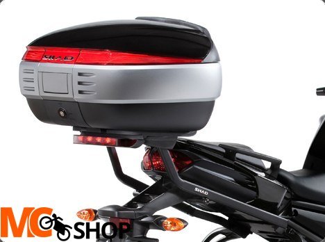 Kufer centralny SHAD SH50 + oparcie - 50 litrów