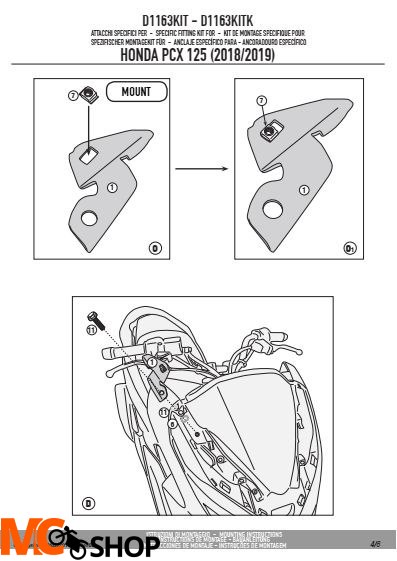 KAPPA D1163KITK MOCOWANIE SZYB HONDA PCX 125