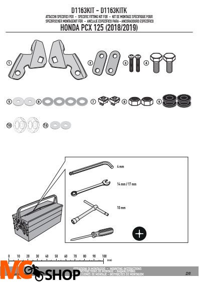 KAPPA D1163KITK MOCOWANIE SZYB HONDA PCX 125