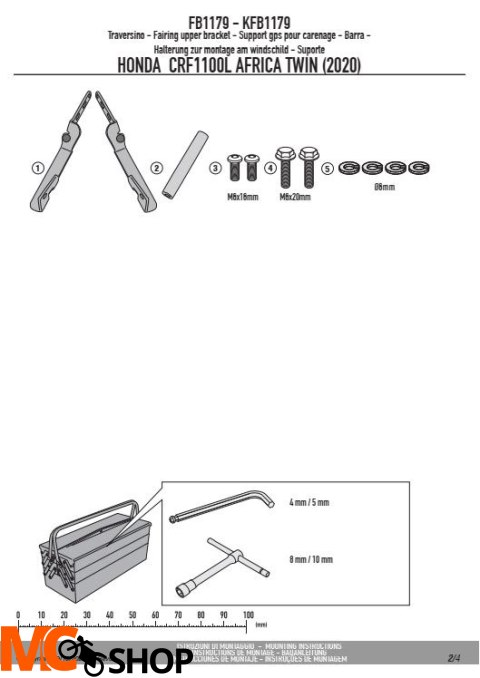KAPPA KFB1179 POPRZECZKA DO ZAMONTOWANIA TOREB I MOCOWAŃ GPS