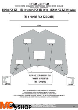 KAPPA KTB1163A OPARCIE PASAŻERA HONDA PCX 125