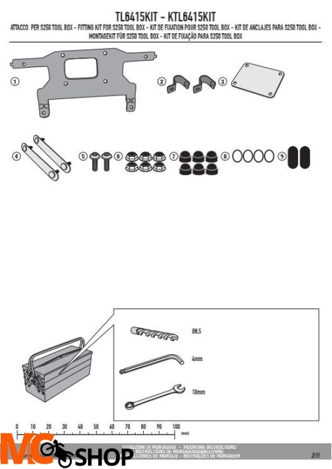 KAPPA KTL6415KIT MOCOWANIE SKRZYNKI NARZĘDZIOWEJ KS250