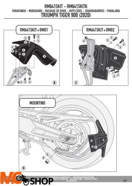 KAPPA RM6415KITK MOCOWANIE BŁOTNIKA KRM01 I KRM02 TRIUMPH Tiger