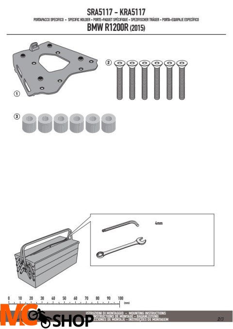 Kappa KRA5117 płyta aluminiowa R 1200 R /RS (15 > 16)