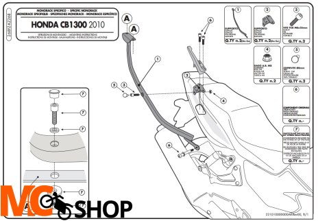 Stelaż centralny Givi 268FZ do CB 1300S 10-15
