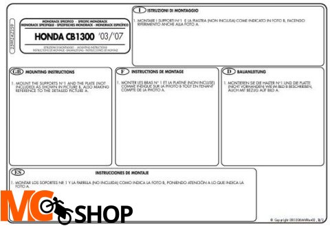 Stelaż centralny Kappa kz259 do CB 1300 (03 > 09)