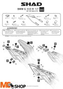 SHAD W0G317ST STELAŻ KUFRA TYŁ DO BMW G310R 17-18
