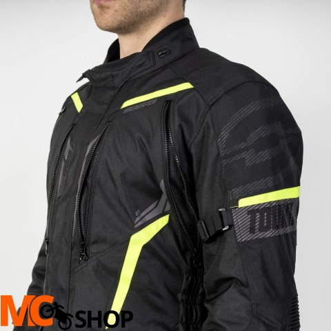 OZONE KURTKA TEKSTYLNA TOUR III BLACK/FLUO YELLOW