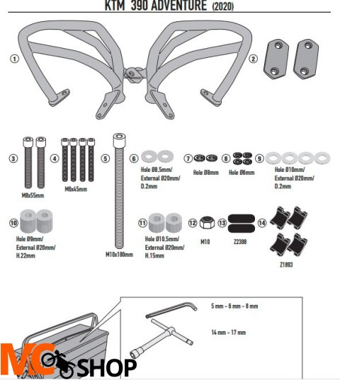 GIVI GMOLE OSŁONA SILNIKA KTM 390 ADVENTURE (20)