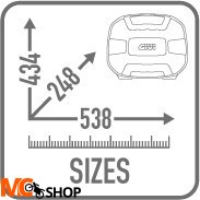 GIVI KUFER CENTRALNY, BOCZNY TREKKER II BLACK LINE