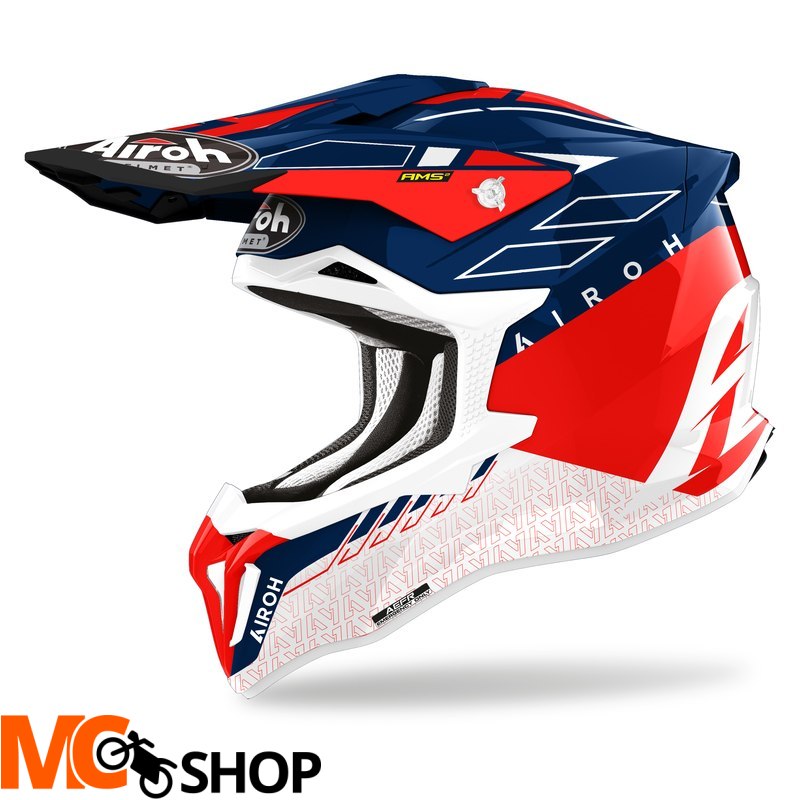 AIROH KASK OFF-ROAD STRYCKER SKIN RED GLOSS