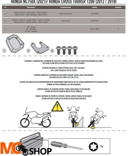 KAPPA ES1192K POSZERZENIE STOPKI BOCZNEJ HONDA NC