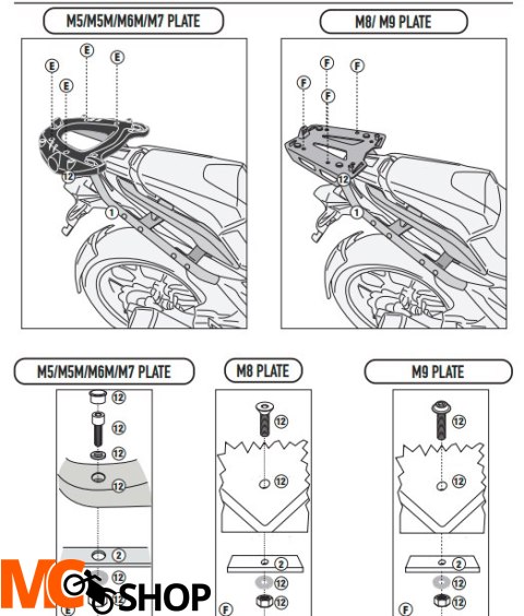 KAPPA STELAŻ KUFRA CENTR HONDA NC 750 X (21) BEZ P