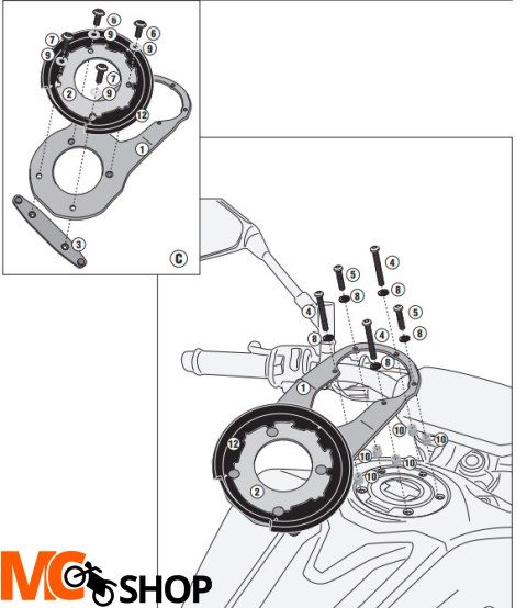 GIVI MOCOWANIE TANKLOCK - YAMAHA MT-07 (21)