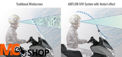 GIVI PRZEZROCZYSTA UNIWERSALNA SZYBA ROZS AIRFLOW