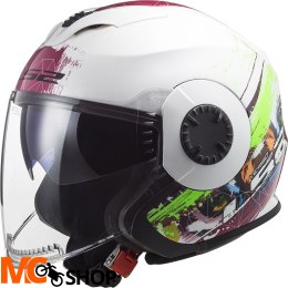LS2 KASK OTWARTY OF570 VERSO SPRING WHITE PINK
