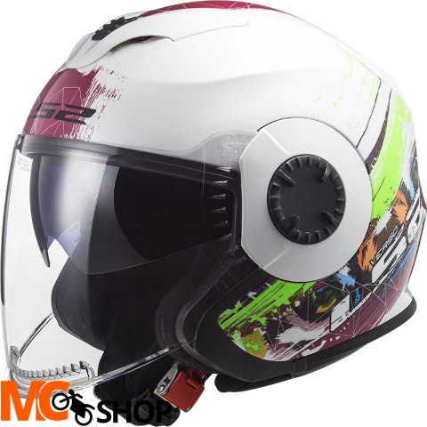 LS2 KASK OTWARTY OF570 VERSO SPRING WHITE PINK