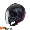 CABERG KASK JET RIVIERA V4X CZARNY MAT/FUKSJA/SZAR