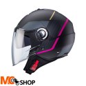 CABERG KASK JET RIVIERA V4X CZARNY MAT/FUKSJA/SZAR