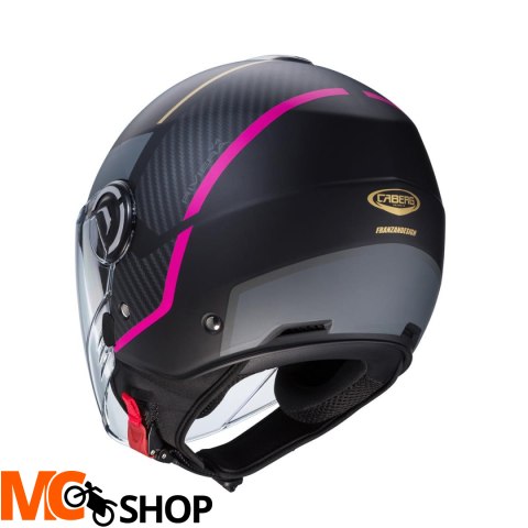 CABERG KASK JET RIVIERA V4X CZARNY MAT/FUKSJA/SZAR