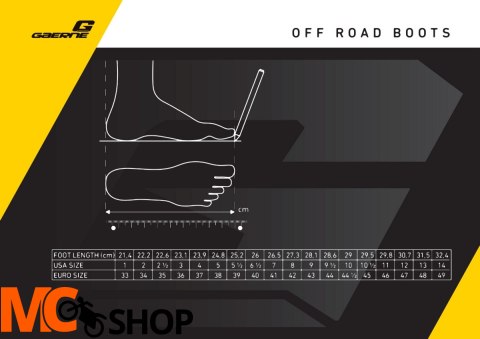 GAERNE BUTY CROSS SG-10 BLACK/WHIT CZARNY/BIAŁY