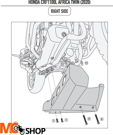GIVI ALU OSŁONA MISKI OLEJOWEJ HONDA CRF1100L Afri