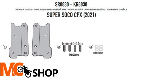GIVI BAGAŻNIK TYLNY DO KUFRÓW GÓRNYCH MONOKEY SUPE
