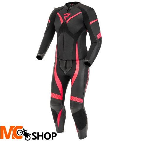 REBELHORN SPODNIE SKÓRZANE REBEL LADY PINK/BLACK