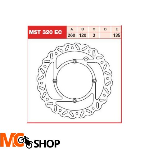 TRW Tarcza hamulcowa TRW MST320EC HUSQVARNA WRE125