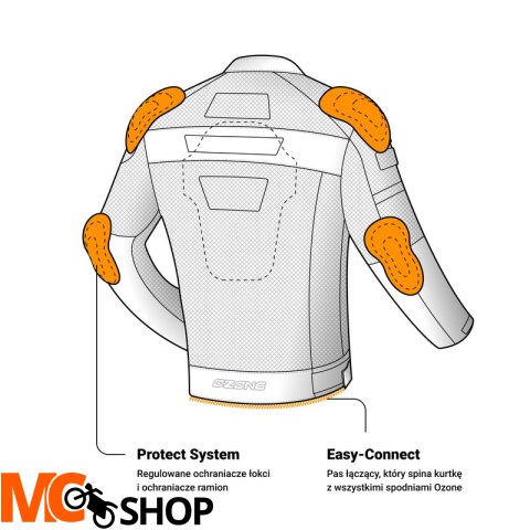 OZONE KURTKA MOTOCYKLOWA TEKSTYLNA DART CAPPUCINO