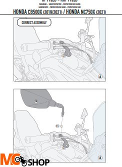 KAPPA OSŁONY HANDBARY HONDA CB 500X '19-21, HONDA