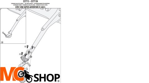 GIVI 2021 POSZERZENIE DODATKOWE STOPKI KTM 1290 Su