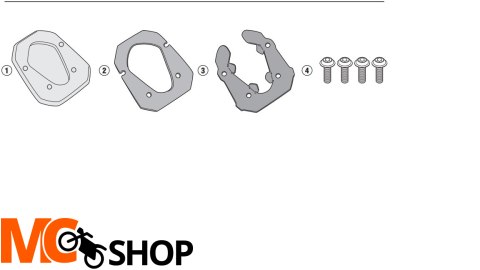 GIVI 2021 POSZERZENIE DODATKOWE STOPKI Triumph Scr